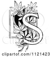 Clipart Of A Retro Vintage Black And White Letter S Royalty Free Vector Illustration