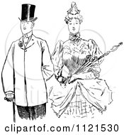 Poster, Art Print Of Retro Vintage Black And White Victorian Couple 2
