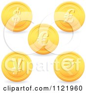 3d Golden Currency Coins