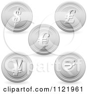 Poster, Art Print Of 3d Silver Currency Coins
