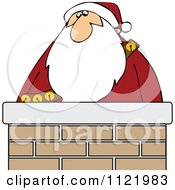 Poster, Art Print Of Santa In A Chimney