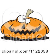 Poster, Art Print Of Nearly Flat Jackolantern Halloween Pumpkin