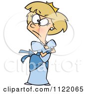 Cartoon Of An Irritated Princess Royalty Free Vector Clipart