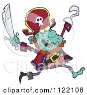 Poster, Art Print Of Running Zombie Pirate 2