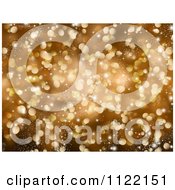 Clipart Of A Gold Sparkly Bokeh Light Christmas Background Royalty Free CGI Illustration