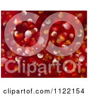 Poster, Art Print Of Red Sparkly Bokeh Light Christmas Background