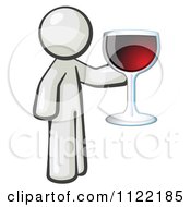 Poster, Art Print Of White Man Wine Tasting And Giving A Toast