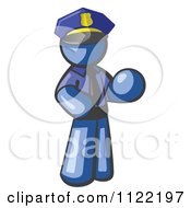 Poster, Art Print Of Blue Man Police Officer