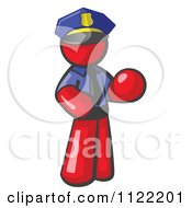 Poster, Art Print Of Red Man Police Officer