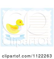 Poster, Art Print Of Newborn Baby Frame With A Cute Duck