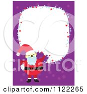 Poster, Art Print Of Santa Frame With Copyspace On Purple