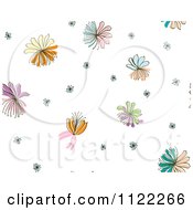 Clipart Of A Seamless Flower Background Pattern Royalty Free Vector Illustration