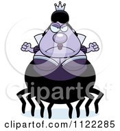 Cartoon Of A Mad Chubby Spider Queen Royalty Free Vector Clipart by Cory Thoman