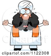 Scared Chubby Muslim Sikh Man