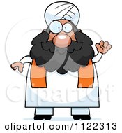 Poster, Art Print Of Chubby Muslim Sikh Man Waving