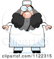 Cartoon Of A Surprised Chubby Muslim Man Royalty Free Vector Clipart