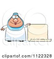 Poster, Art Print Of Chubby Muslim Woman With A Sign