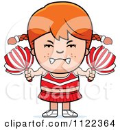 Poster, Art Print Of Angry Red Haired Cheerleader Girl
