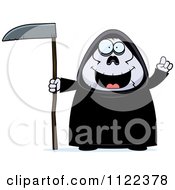 Poster, Art Print Of Chubby Grim Reaper With An Idea
