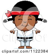 Happy Black Martial Arts Karate Girl