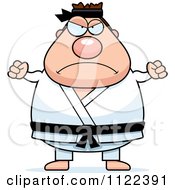 Poster, Art Print Of Mad Chubby Black Belt Karate Man