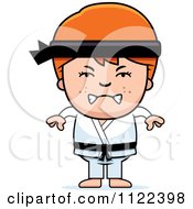 Poster, Art Print Of Angry Red Haired Martial Arts Karate Boy