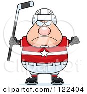 Angry Chubby Hockey Player Man