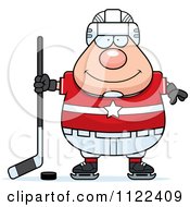 Poster, Art Print Of Chubby Hockey Player Man