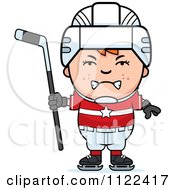 Poster, Art Print Of Angry Red Haired Hockey Boy