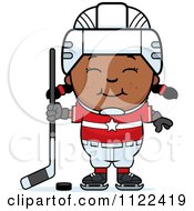 Poster, Art Print Of Happy Black Hockey Girl