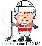 Poster, Art Print Of Happy Red Haired Hockey Boy