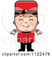 Poster, Art Print Of Red Haired Bellhop Hotel Boy Smiling