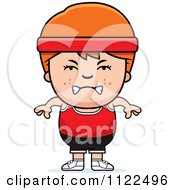 Poster, Art Print Of Angry Red Haired Fitness Gym Boy