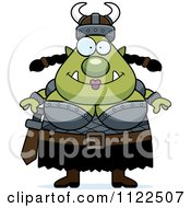 Cartoon Of A Chubby Ogre Woman Royalty Free Vector Clipart
