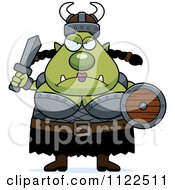 Cartoon Of A Chubby Angry Ogre Woman Royalty Free Vector Clipart