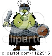 Cartoon Of A Chubby Angry Ogre Man Royalty Free Vector Clipart