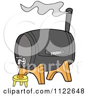 Poster, Art Print Of Bbq Smoker Grill With A Faucet