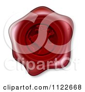 Poster, Art Print Of 3d Red Wax Seal With An Embossed Globe