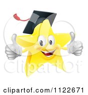 Poster, Art Print Of 3d Star Graduate Mascot Holding Two Thumbs Up