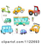 Poster, Art Print Of Cars Buses And Vehicles
