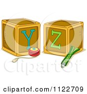 Poster, Art Print Of Alphabet Letter Abc Blocks Y And Z