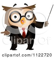 Poster, Art Print Of Business Owl Using A Pointer