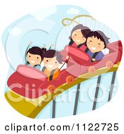 Poster, Art Print Of Happy Family On A Roller Coaster Ride