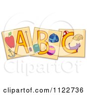 Poster, Art Print Of Educational Abc Letter Flash Cards