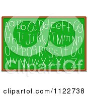 Poster, Art Print Of Alphabet Letters Written On A Chalk Board