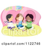Poster, Art Print Of Happy Girls At A Slumber Party