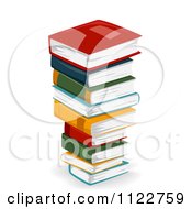 Poster, Art Print Of Tall Stack Of Literature Books
