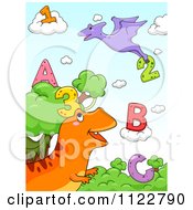 Dinosaurs With Letters And Numbers 1