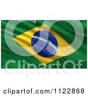 3d Waving Flag Of Brazil Rippling And Waving