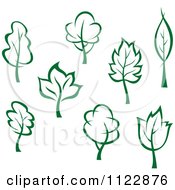 Clipart Of Green Trees Royalty Free Vector Illustration